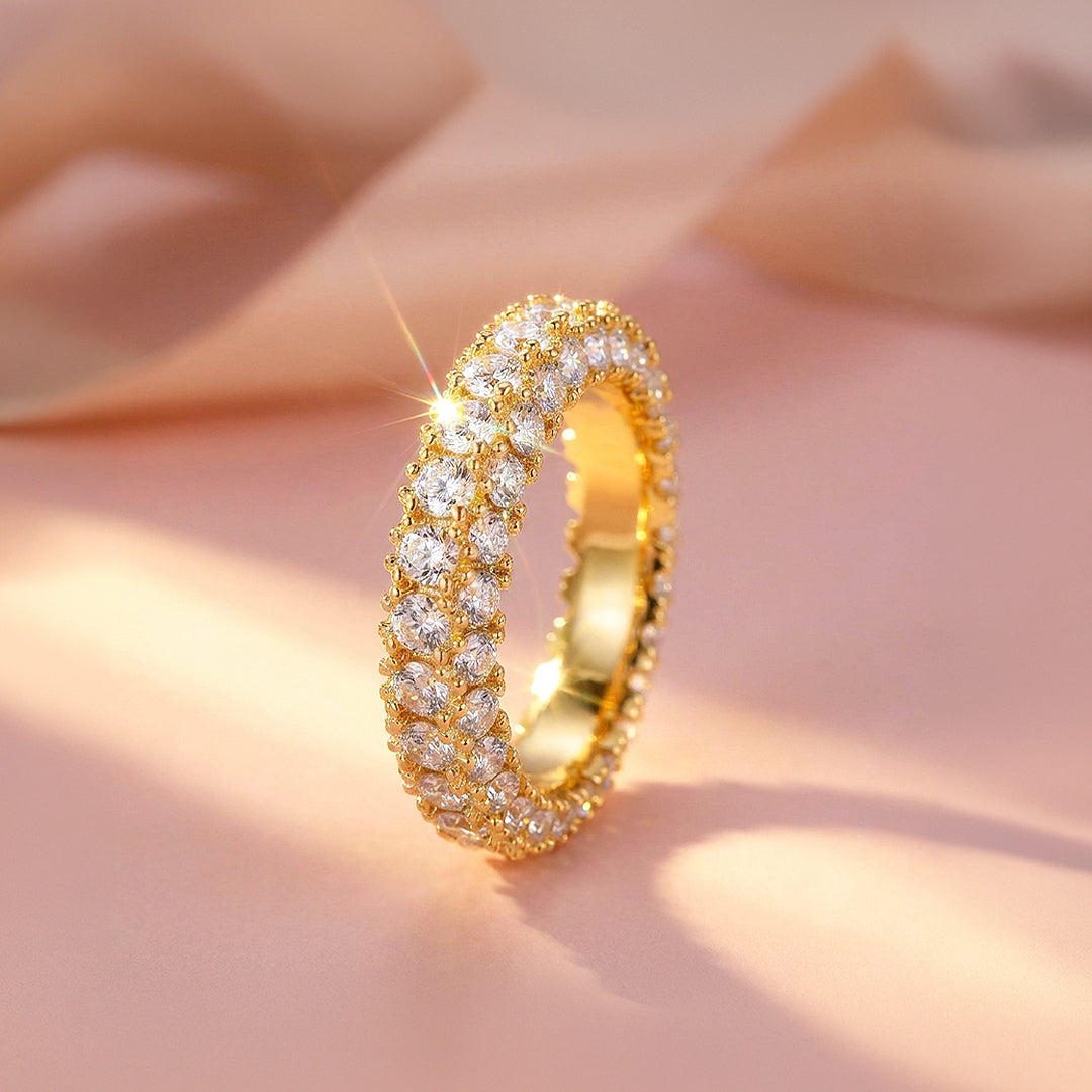 Double-Row Pavé Round Eternity Band | Women&