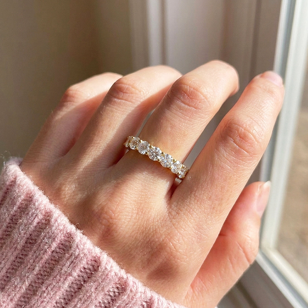 Double-Row Pavé Round Eternity Band | Women&