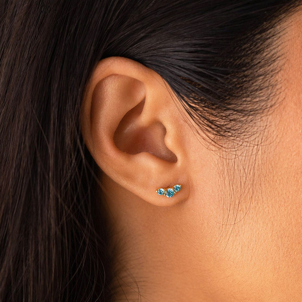 Luxe3576 - Birthstone Ear Studs