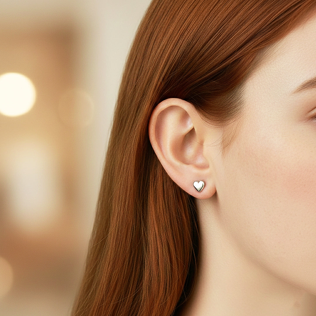 Minimalist Heart Stud Earrings | Titanium Steel | Luxe3634 - Luxe Earrings | Singapore Jewellery, Wedding Rings &amp; Gifts | Same Day Delivery | Tiara.com.sg