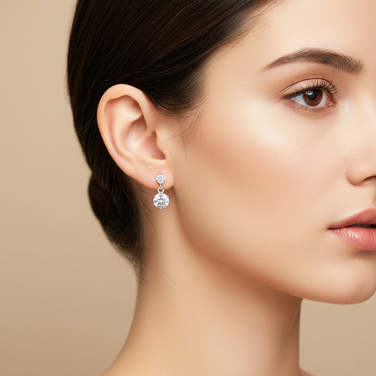 Celestial Asymmetric Drop Earrings | Gold | Luxe3636 - Luxe Earrings | Singapore Jewellery, Wedding Rings &amp; Gifts | Same Day Delivery | Tiara.com.sg