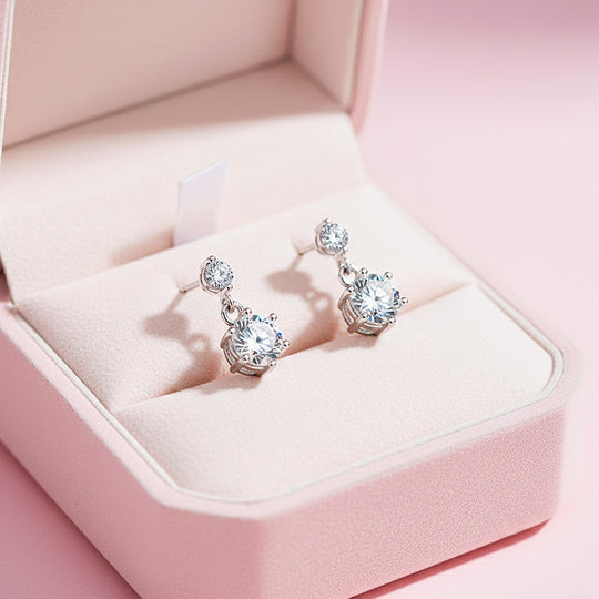 Celestial Asymmetric Drop Earrings | Gold | Luxe3636 - Luxe Earrings | Singapore Jewellery, Wedding Rings &amp; Gifts | Same Day Delivery | Tiara.com.sg