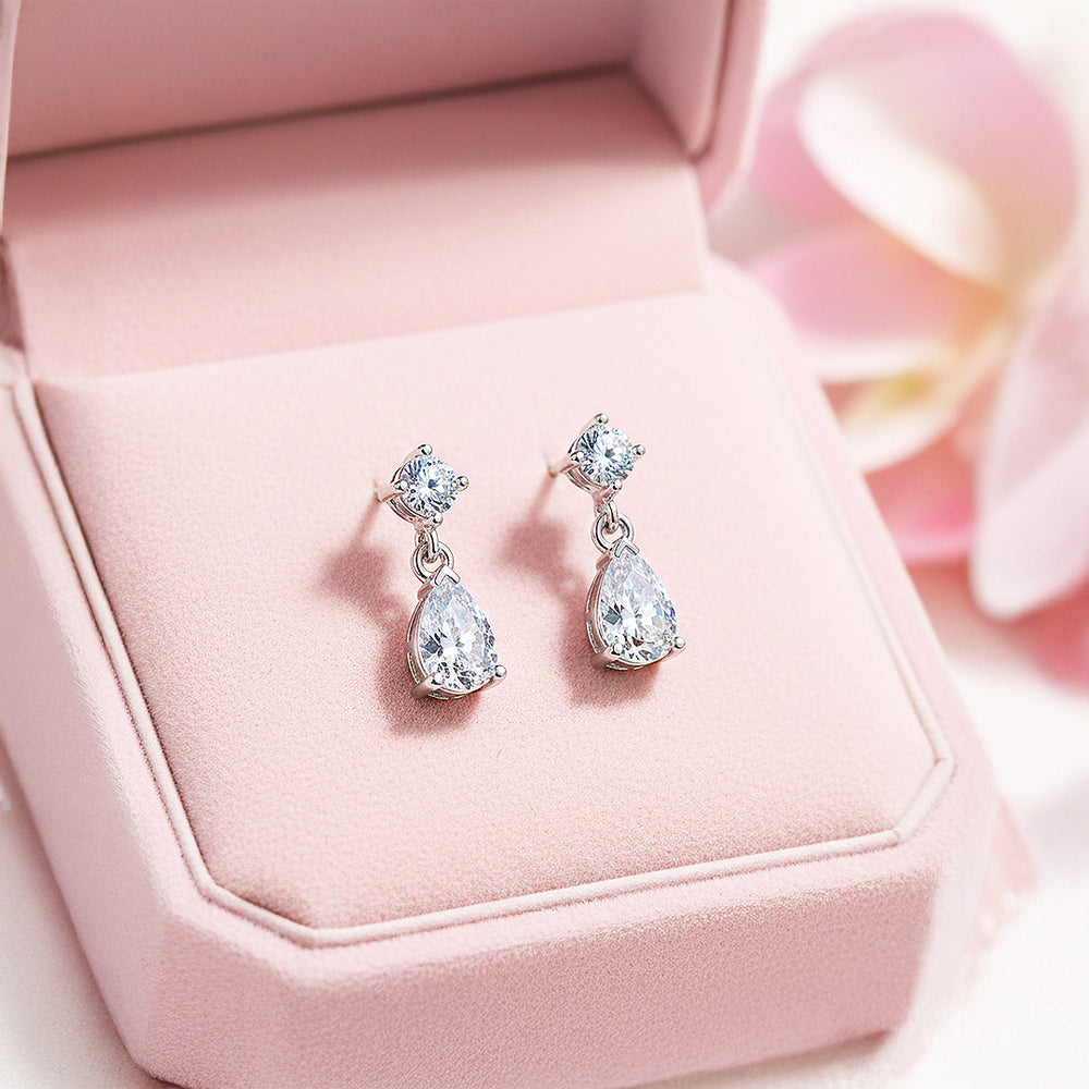 Teardrop Asymmetric Drop Earrings | Gold | Luxe3637 - Luxe Earrings | Singapore Jewellery, Wedding Rings & Gifts | Same Day Delivery | Tiara.com.sg