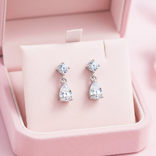 Teardrop Asymmetric Drop Earrings | Gold | Luxe3637 - Luxe Earrings | Singapore Jewellery, Wedding Rings &amp; Gifts | Same Day Delivery | Tiara.com.sg