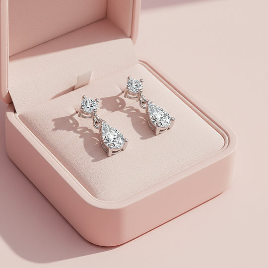 Teardrop Asymmetric Drop Earrings | Gold | Luxe3637 - Luxe Earrings | Singapore Jewellery, Wedding Rings &amp; Gifts | Same Day Delivery | Tiara.com.sg