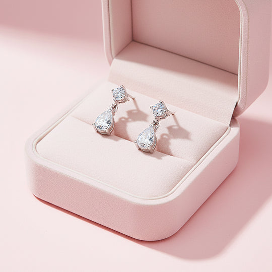 Teardrop Asymmetric Drop Earrings | Gold | Luxe3637 - Luxe Earrings | Singapore Jewellery, Wedding Rings &amp; Gifts | Same Day Delivery | Tiara.com.sg