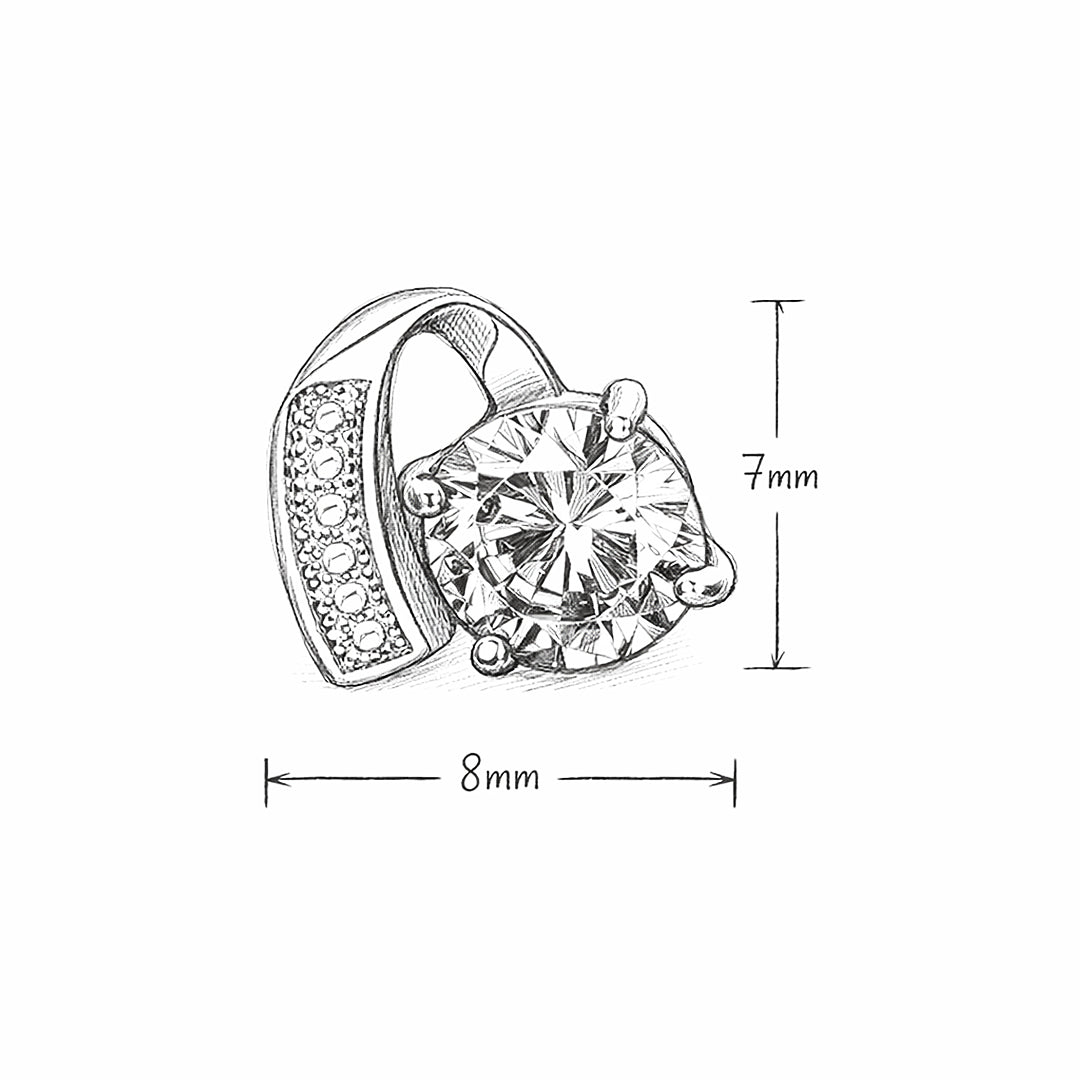 Curved Violet Stud Earrings | White Gold | Luxe3649 - Luxe Earrings | Singapore Jewellery, Wedding Rings &amp; Gifts | Same Day Delivery | Tiara.com.sg