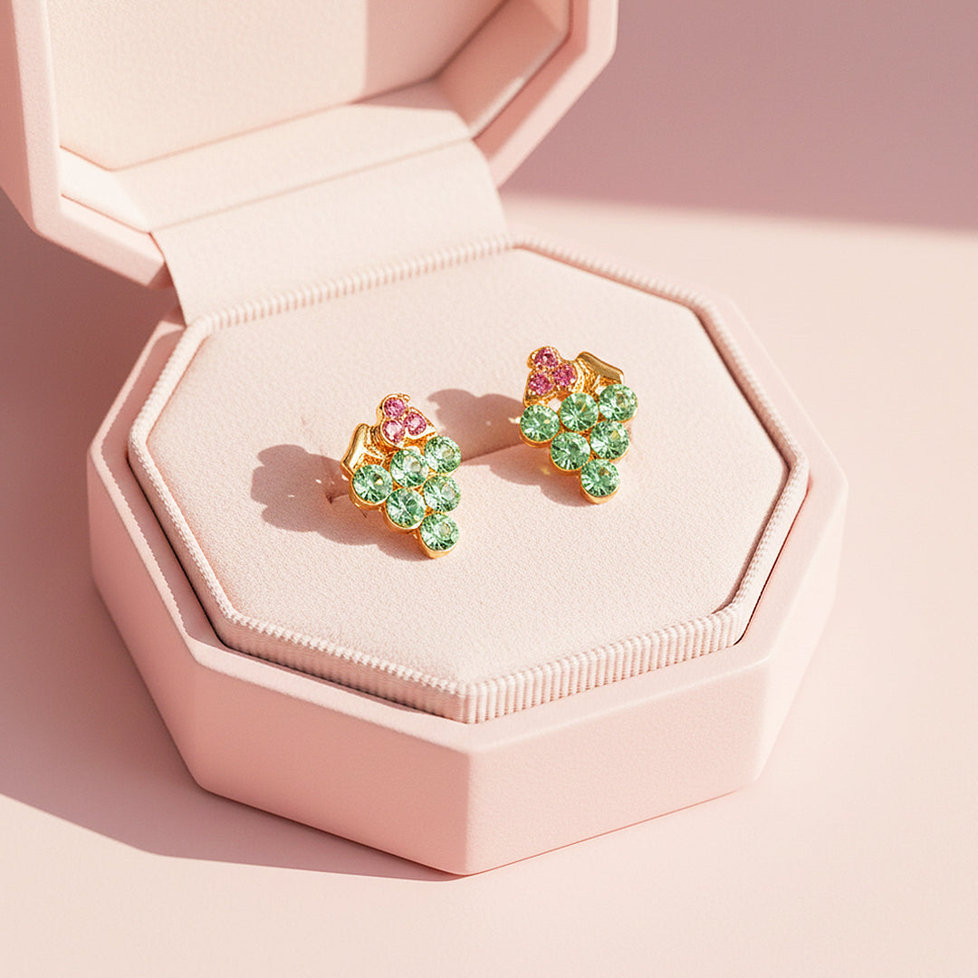 Grape Cluster Stud Earrings | Gold | Luxe3650 - Luxe Earrings | Singapore Jewellery, Wedding Rings &amp; Gifts | Same Day Delivery | Tiara.com.sg