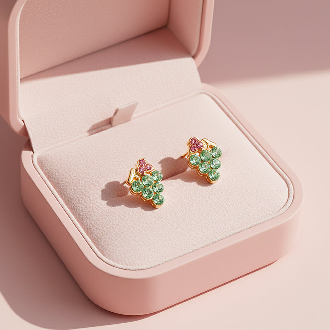 Grape Cluster Stud Earrings | Gold | Luxe3650 - Luxe Earrings | Singapore Jewellery, Wedding Rings &amp; Gifts | Same Day Delivery | Tiara.com.sg