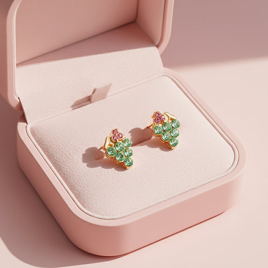 Grape Cluster Stud Earrings | Gold | Luxe3650 - Luxe Earrings | Singapore Jewellery, Wedding Rings &amp; Gifts | Same Day Delivery | Tiara.com.sg