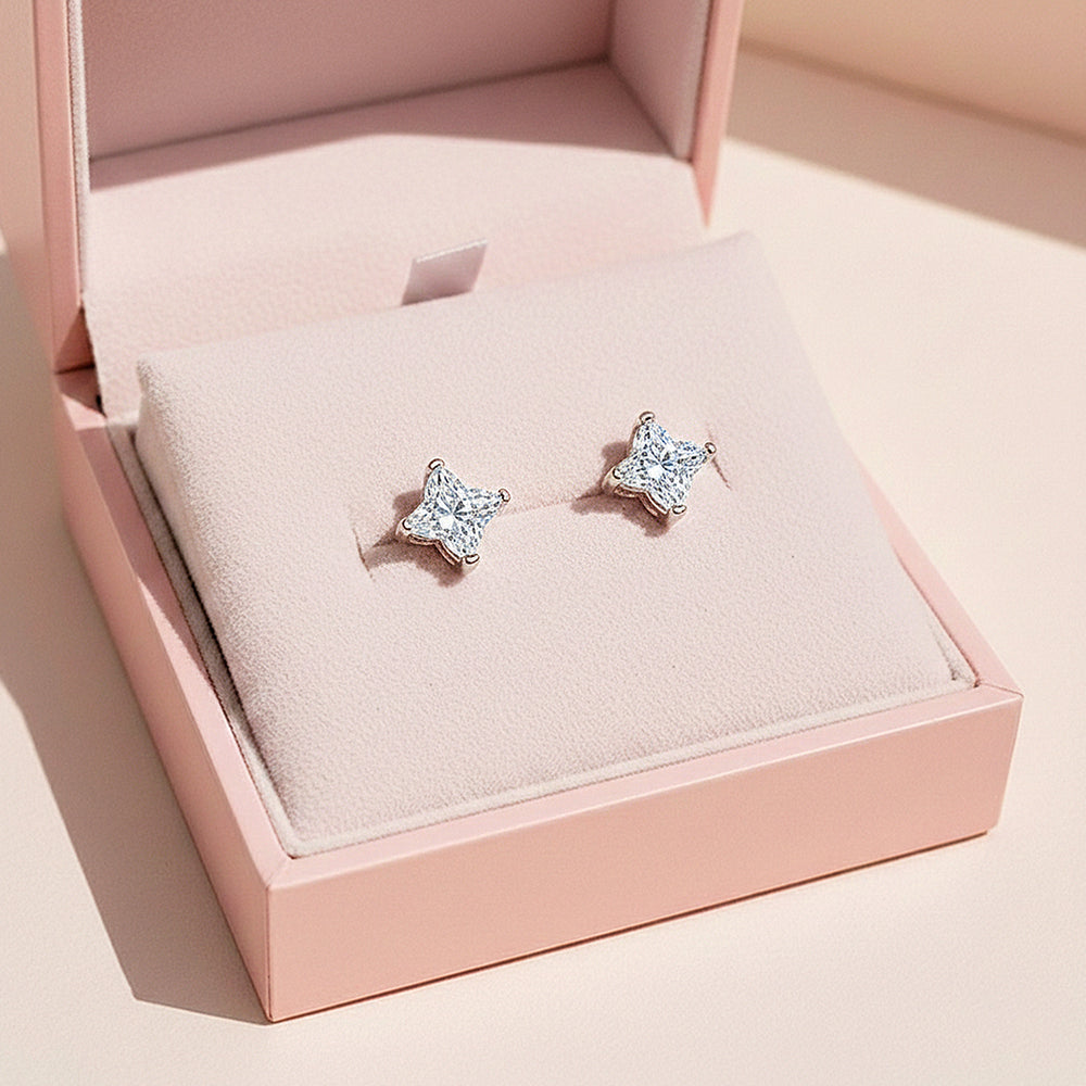 Star Blossom Stud Earrings | White Gold | Luxe3652 - Luxe Earrings | Singapore Jewellery, Wedding Rings & Gifts | Same Day Delivery | Tiara.com.sg