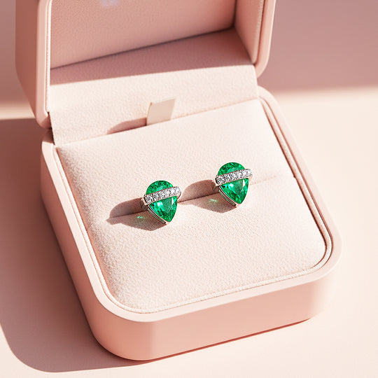 Pear Cut Solitaire Earrings | White Gold | Luxe3671 - Luxe Earrings | Singapore Jewellery, Wedding Rings &amp; Gifts | Same Day Delivery | Tiara.com.sg