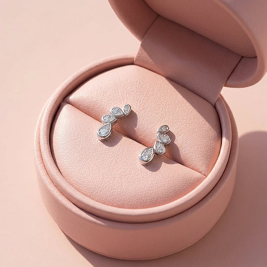 Triple Teardrop Crawler Stud Earrings | Luxe3682