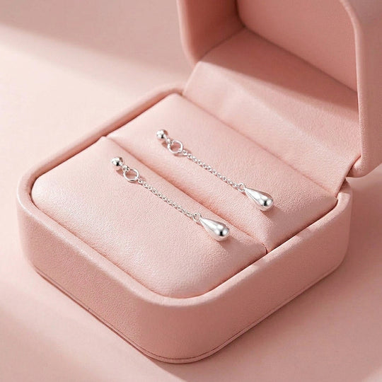 Teardrop Chain Drop Earrings | Luxe3692