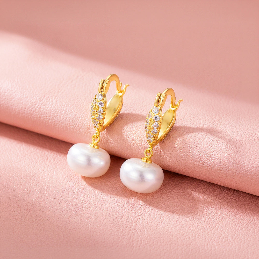 Huggie & Pearl-Style Drop Earrings | Luxe3741