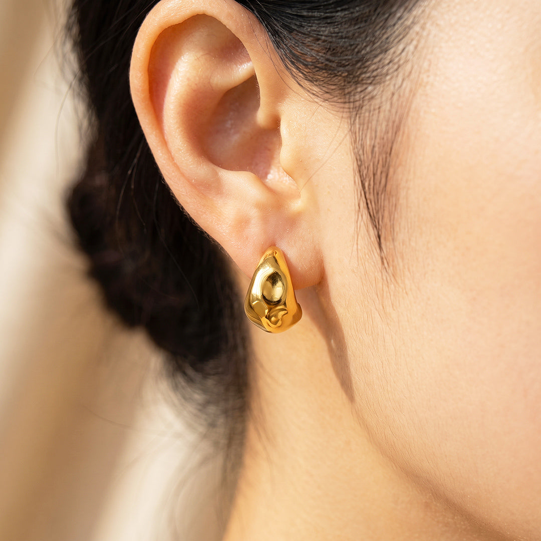 Chunky Dome Teardrop Earrings | Luxe3751