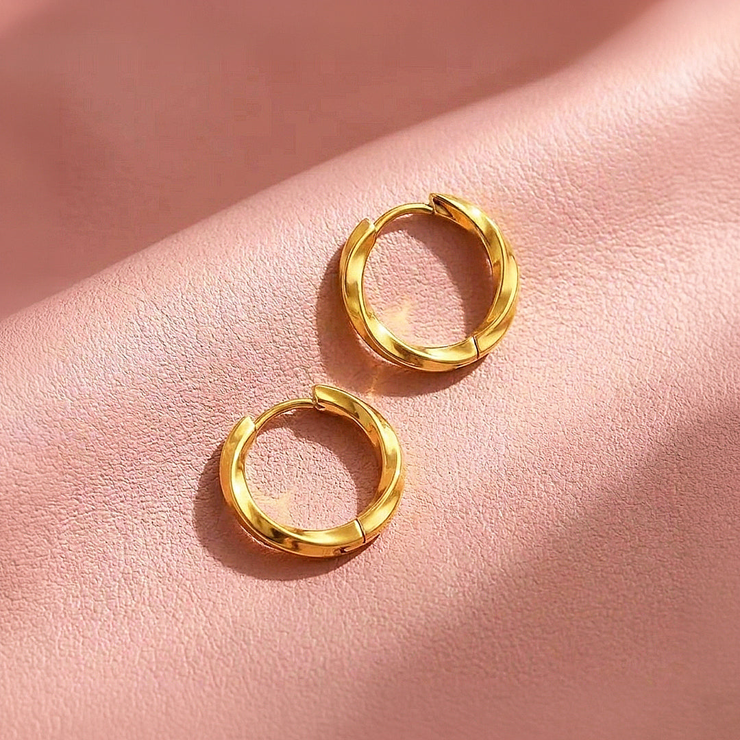 Twisted Hoop Earrings | Luxe3753