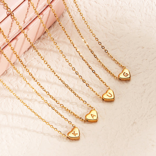 Luxe4371 - Personalized Heart Charm Necklace