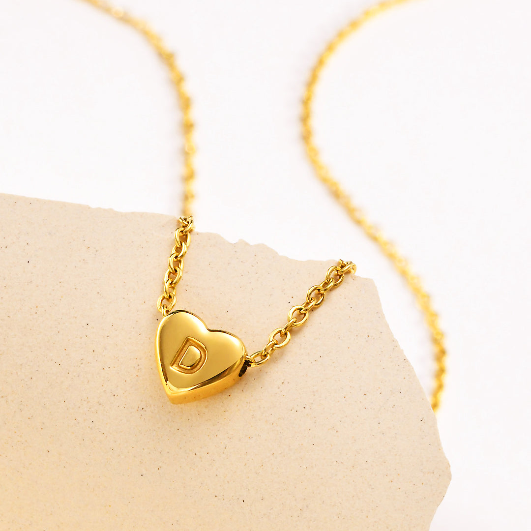 Luxe4371 - Personalized Heart Charm Necklace