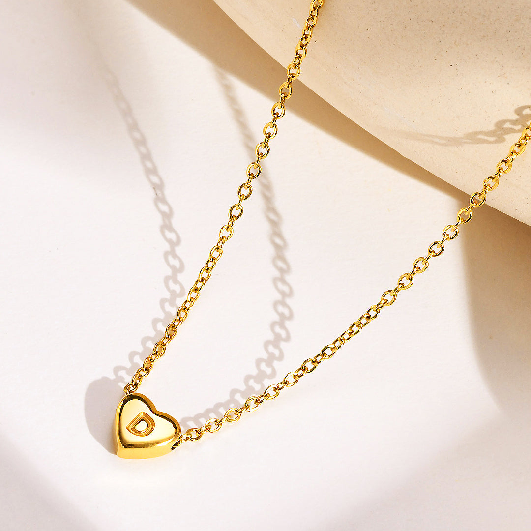 Luxe4371 - Personalized Heart Charm Necklace