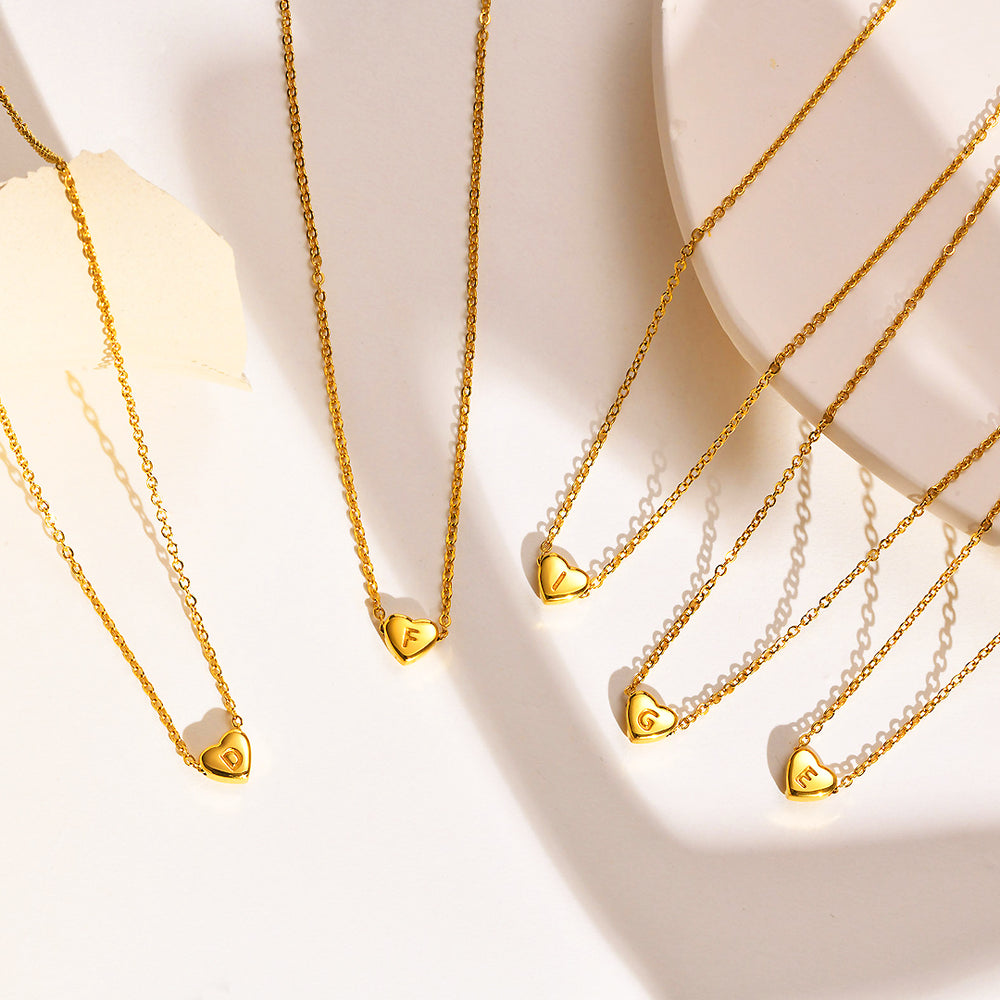 Luxe4371 - Personalized Heart Charm Necklace