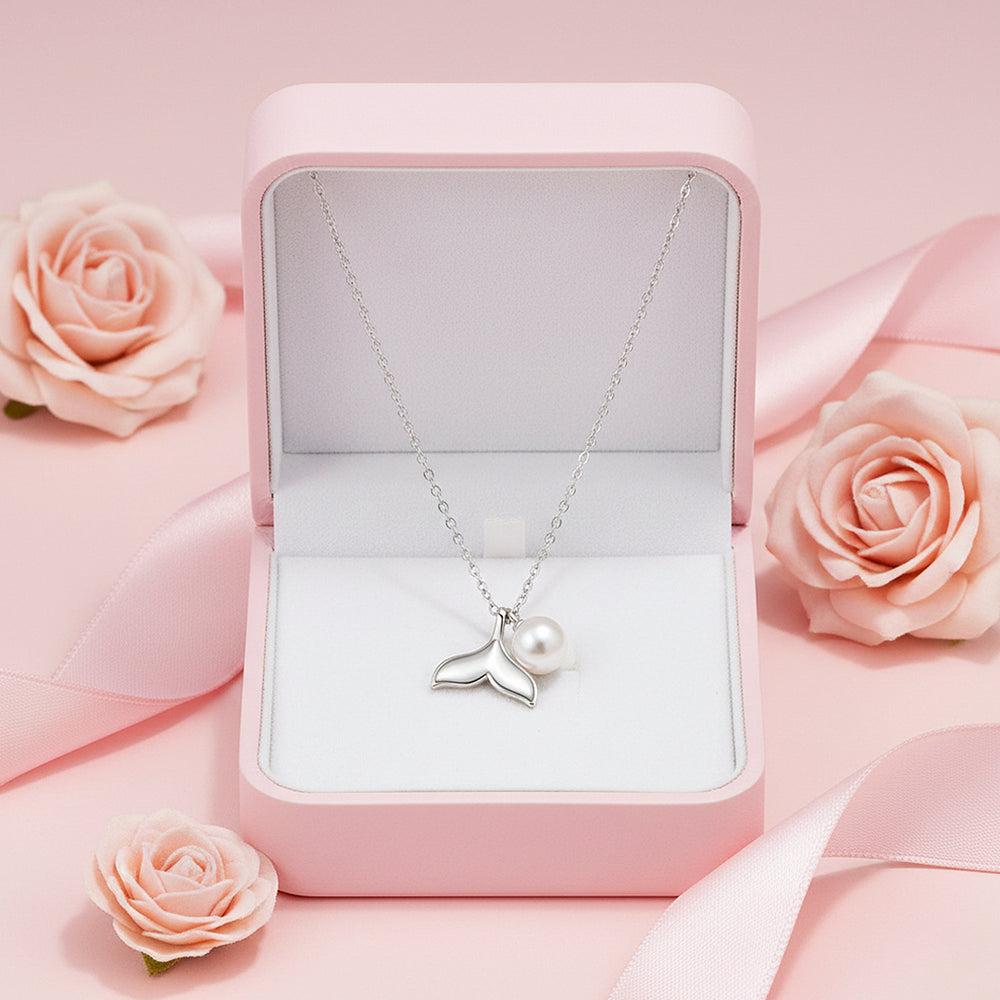 Mermaid Tail Pearl Pendant Necklace | Gold/Silver | Luxe4438 - Luxe Necklace | Singapore Jewellery, Wedding Rings & Gifts | Same Day Delivery | Tiara.com.sg