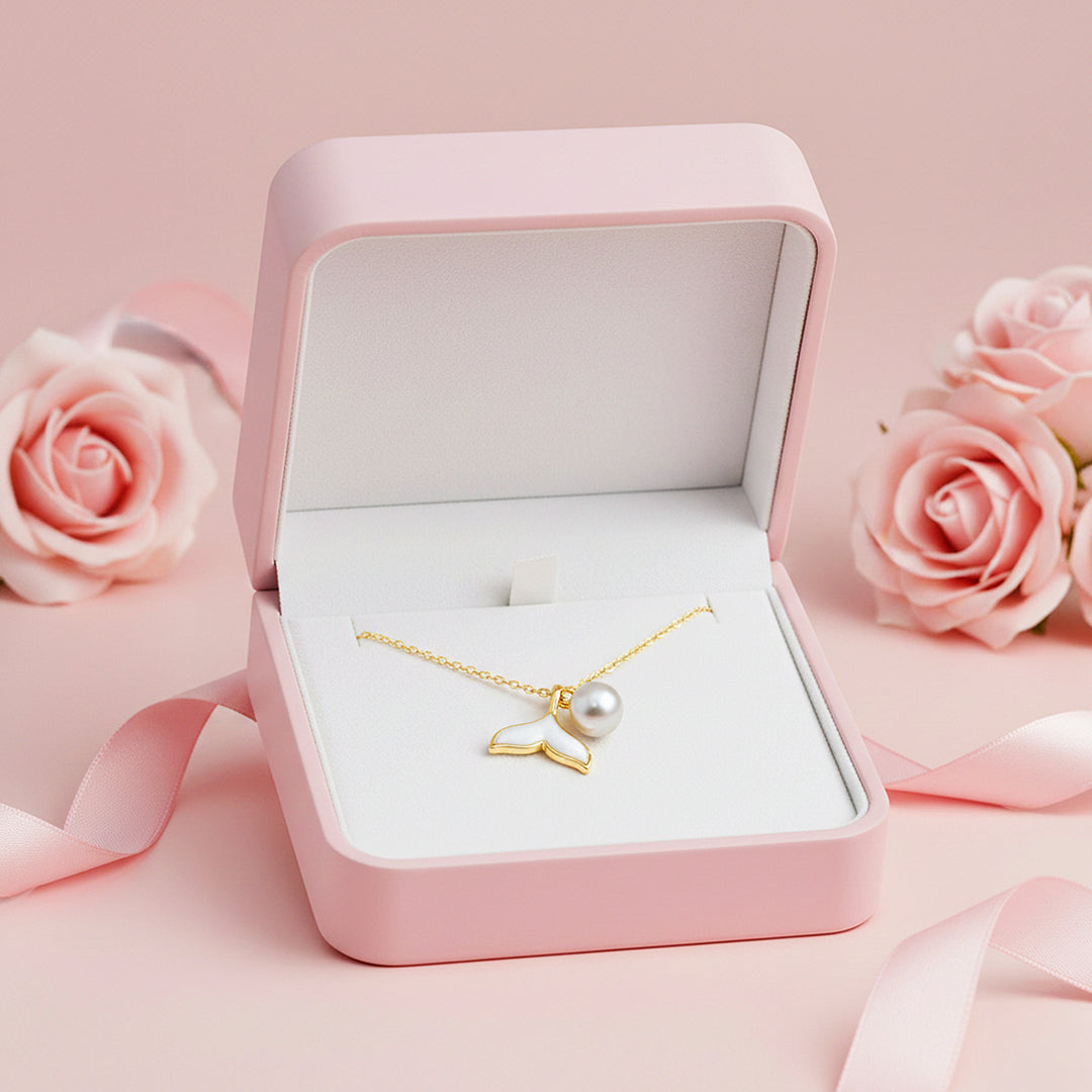 Mermaid Tail Pearl Pendant Necklace | Gold/Silver | Luxe4438 - Luxe Necklace | Singapore Jewellery, Wedding Rings & Gifts | Same Day Delivery | Tiara.com.sg