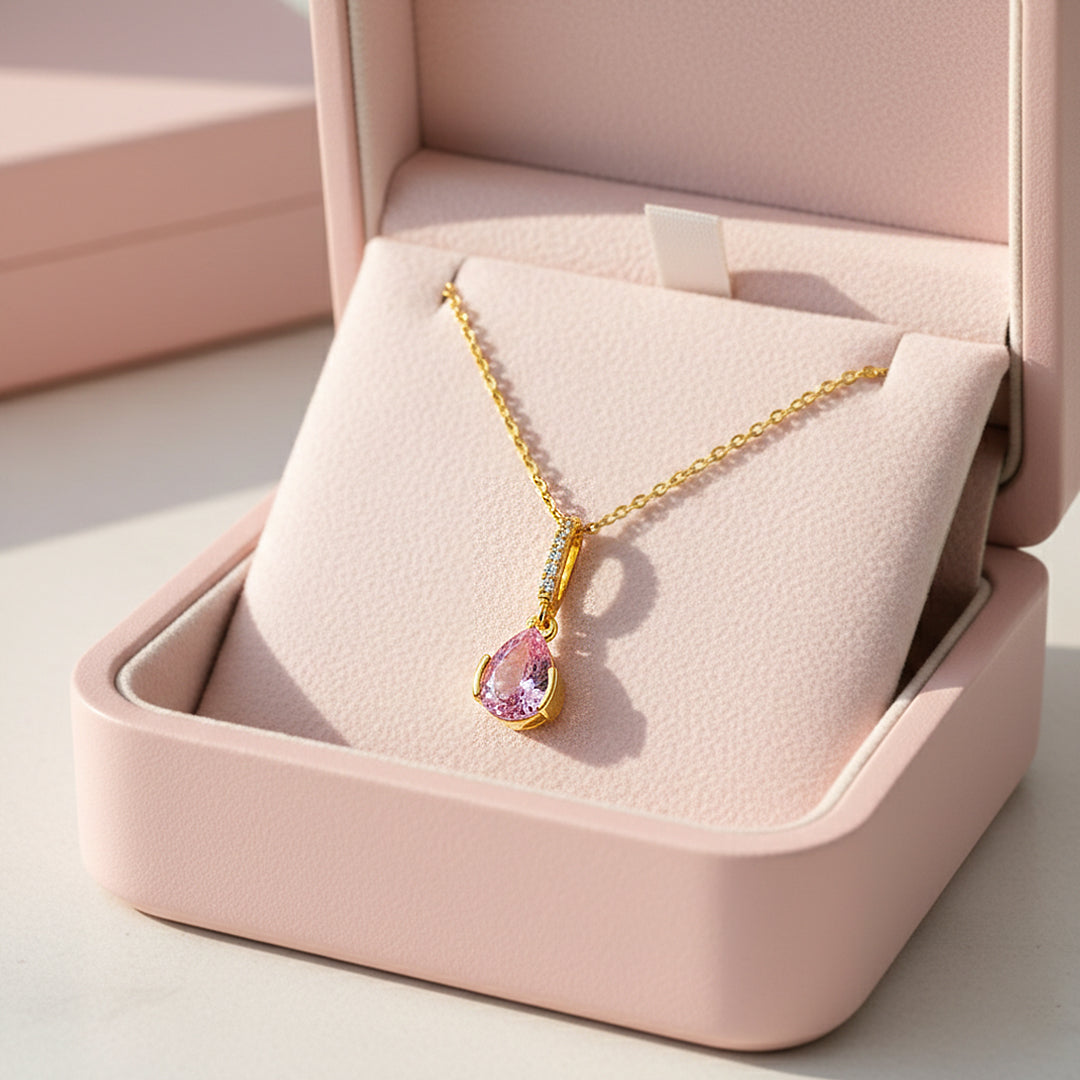 Pear Drop Pendant Necklace | Silver | Luxe4444 - Luxe Necklace | Singapore Jewellery, Wedding Rings & Gifts | Same Day Delivery | Tiara.com.sg