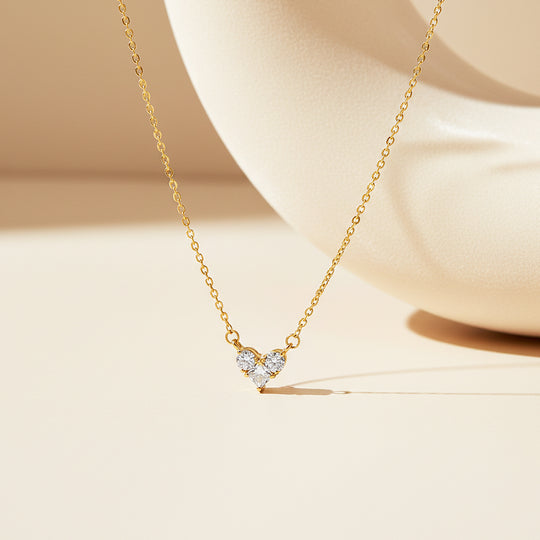 Heart Pendant Necklace | Gold | Luxe4448 - Luxe Necklace | Singapore Jewellery, Wedding Rings &amp; Gifts | Same Day Delivery | Tiara.com.sg