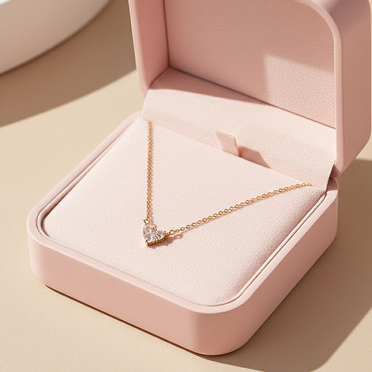 Heart Pendant Necklace | Gold | Luxe4448 - Luxe Necklace | Singapore Jewellery, Wedding Rings &amp; Gifts | Same Day Delivery | Tiara.com.sg