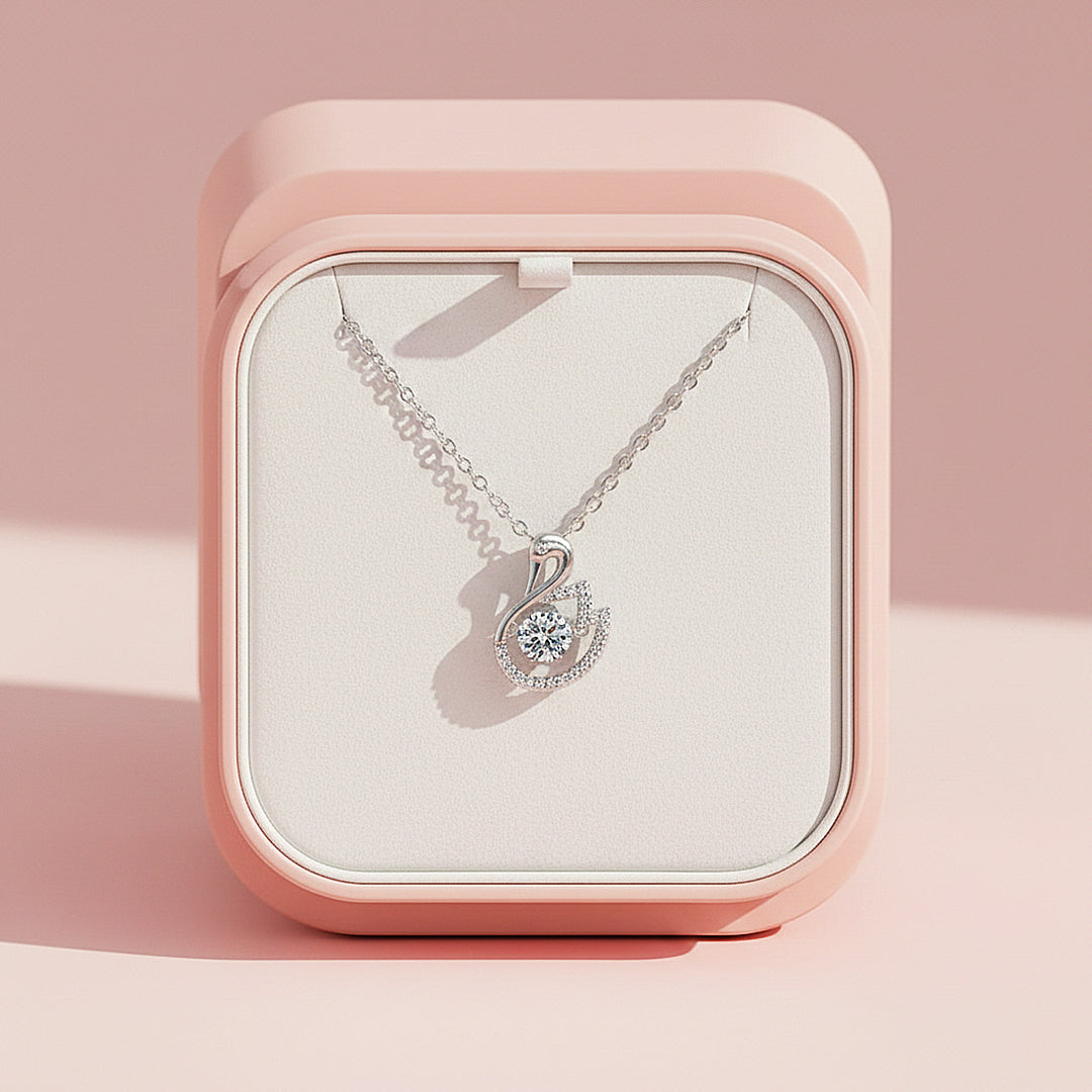 Silver Swan Pendant Necklace | Luxe4452 - Luxe Necklace | Singapore Jewellery, Wedding Rings &amp; Gifts | Same Day Delivery | Tiara.com.sg