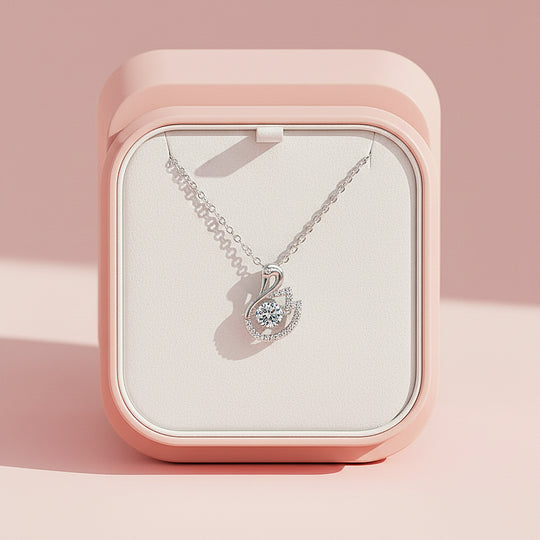 Silver Swan Pendant Necklace | Luxe4452 - Luxe Necklace | Singapore Jewellery, Wedding Rings &amp; Gifts | Same Day Delivery | Tiara.com.sg