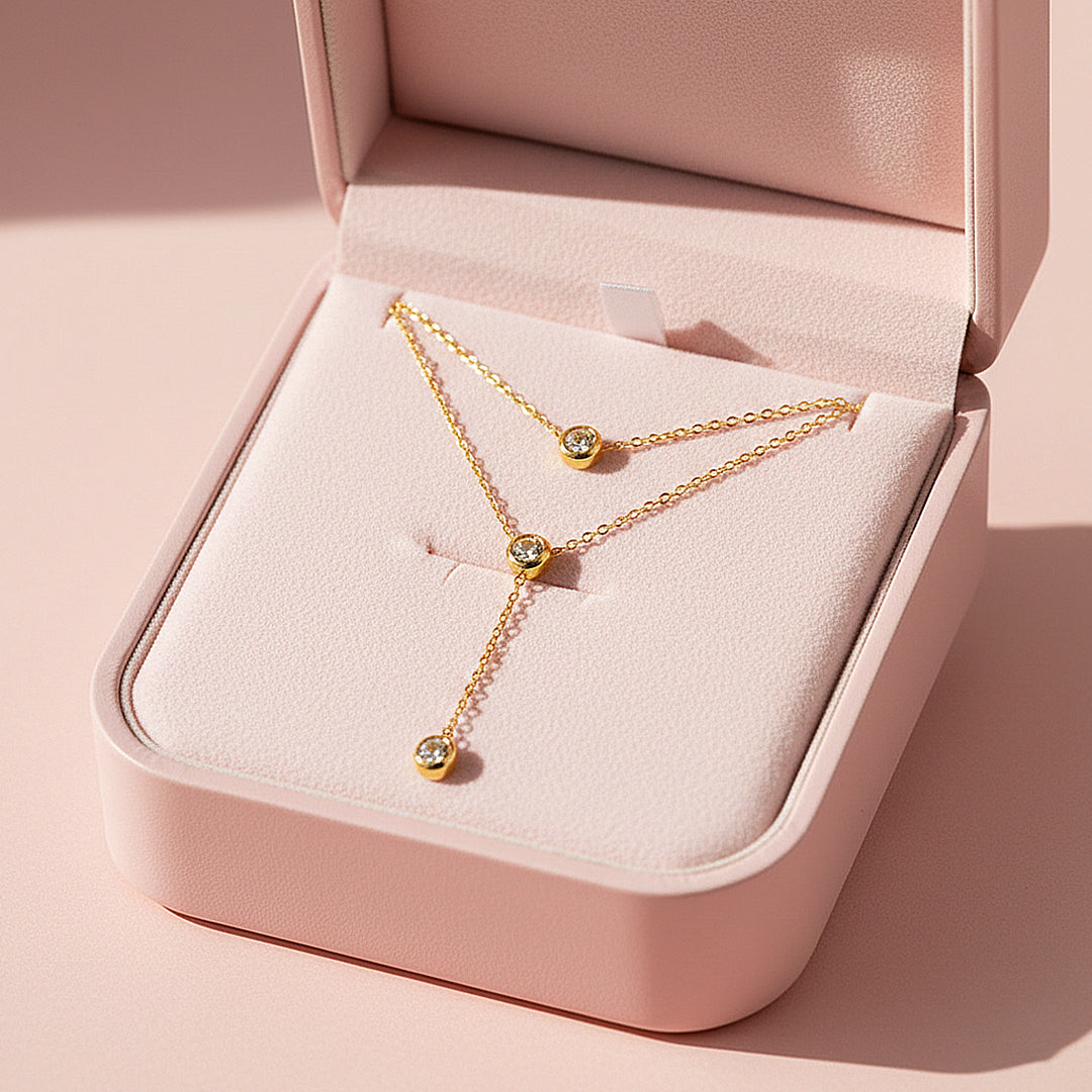 Lariat Pendant Necklace | Silver | Luxe4453 - Luxe Necklace | Singapore Jewellery, Wedding Rings & Gifts | Same Day Delivery | Tiara.com.sg
