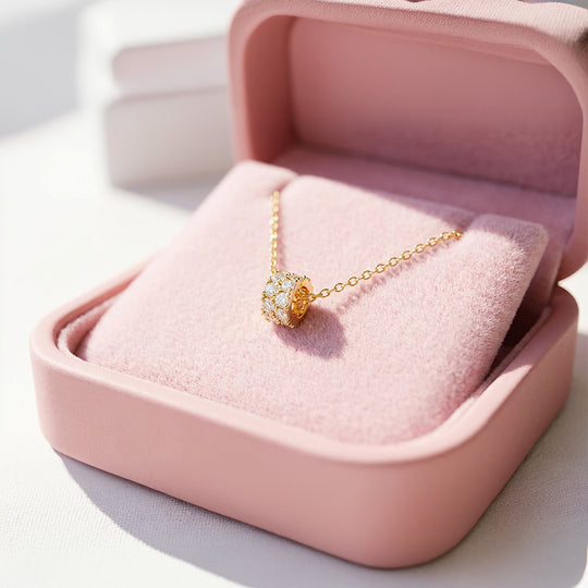 Pavé Bar Pendant Necklace | Gold/Rose Gold | Luxe4454 - Luxe Necklace | Singapore Jewellery, Wedding Rings &amp; Gifts | Same Day Delivery | Tiara.com.sg