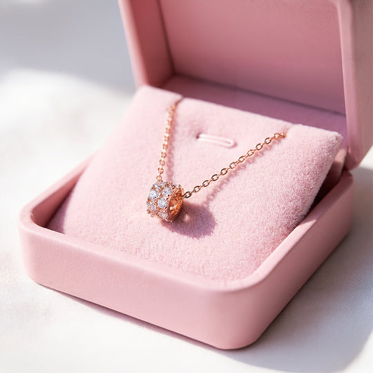 Pavé Bar Pendant Necklace | Gold/Rose Gold | Luxe4454 - Luxe Necklace | Singapore Jewellery, Wedding Rings &amp; Gifts | Same Day Delivery | Tiara.com.sg