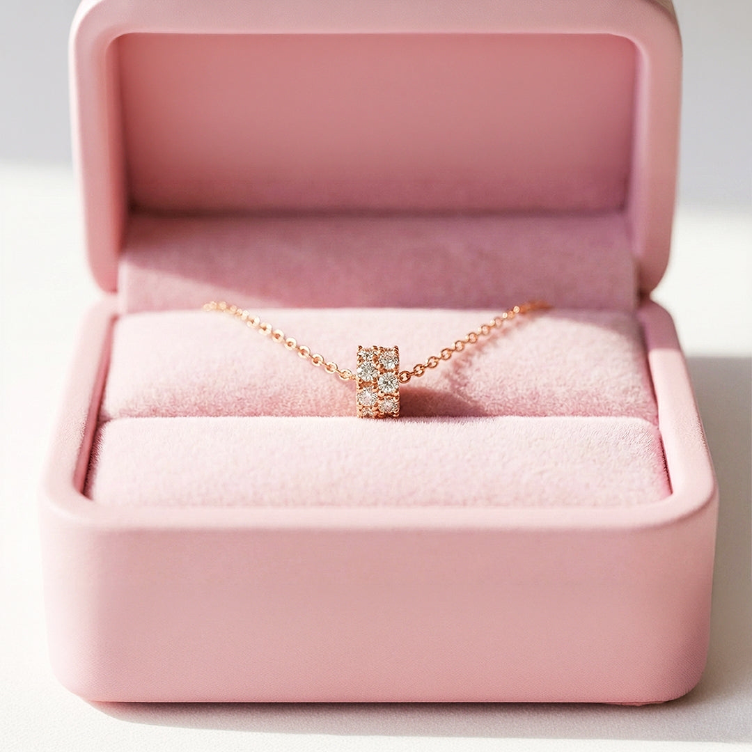 Pavé Bar Pendant Necklace | Gold/Rose Gold | Luxe4454 - Luxe Necklace | Singapore Jewellery, Wedding Rings &amp; Gifts | Same Day Delivery | Tiara.com.sg
