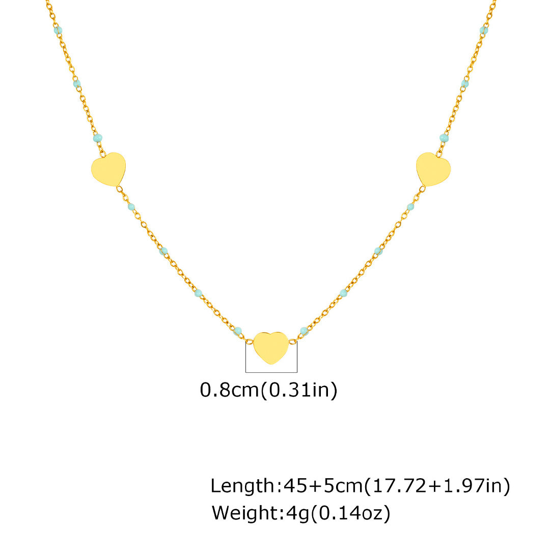Heart Station Pendant Necklace | Gold | Luxe4456 - Luxe Necklace | Singapore Jewellery, Wedding Rings &amp; Gifts | Same Day Delivery | Tiara.com.sg
