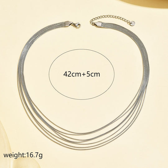 Multi-Layer Chain Pendant Necklace | Gold / Silver | Luxe4458 - Luxe Necklace | Singapore Jewellery, Wedding Rings &amp; Gifts | Same Day Delivery | Tiara.com.sg
