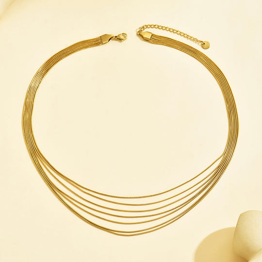 Multi-Layer Chain Pendant Necklace | Gold / Silver | Luxe4458 - Luxe Necklace | Singapore Jewellery, Wedding Rings &amp; Gifts | Same Day Delivery | Tiara.com.sg