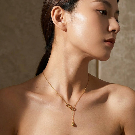 Infinity Lariat Drop Necklace | Luxe4519
