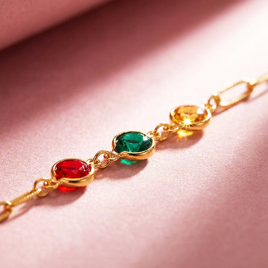Multicolour Bezel Station Necklace | Luxe4535