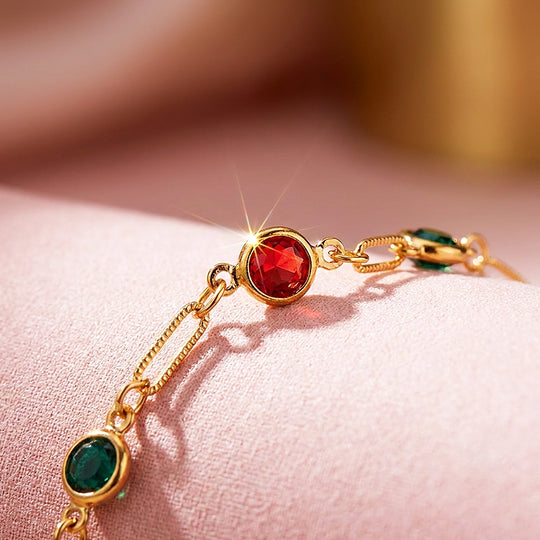 Multicolour Bezel Station Necklace | Luxe4535