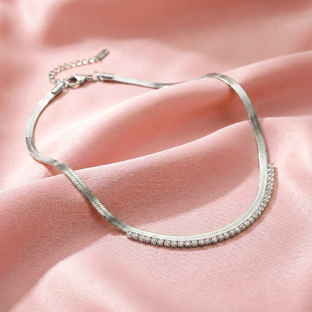 Herringbone Tennis Necklace | Luxe4559