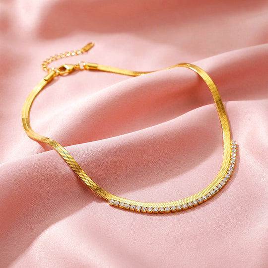 Herringbone Tennis Necklace | Luxe4559