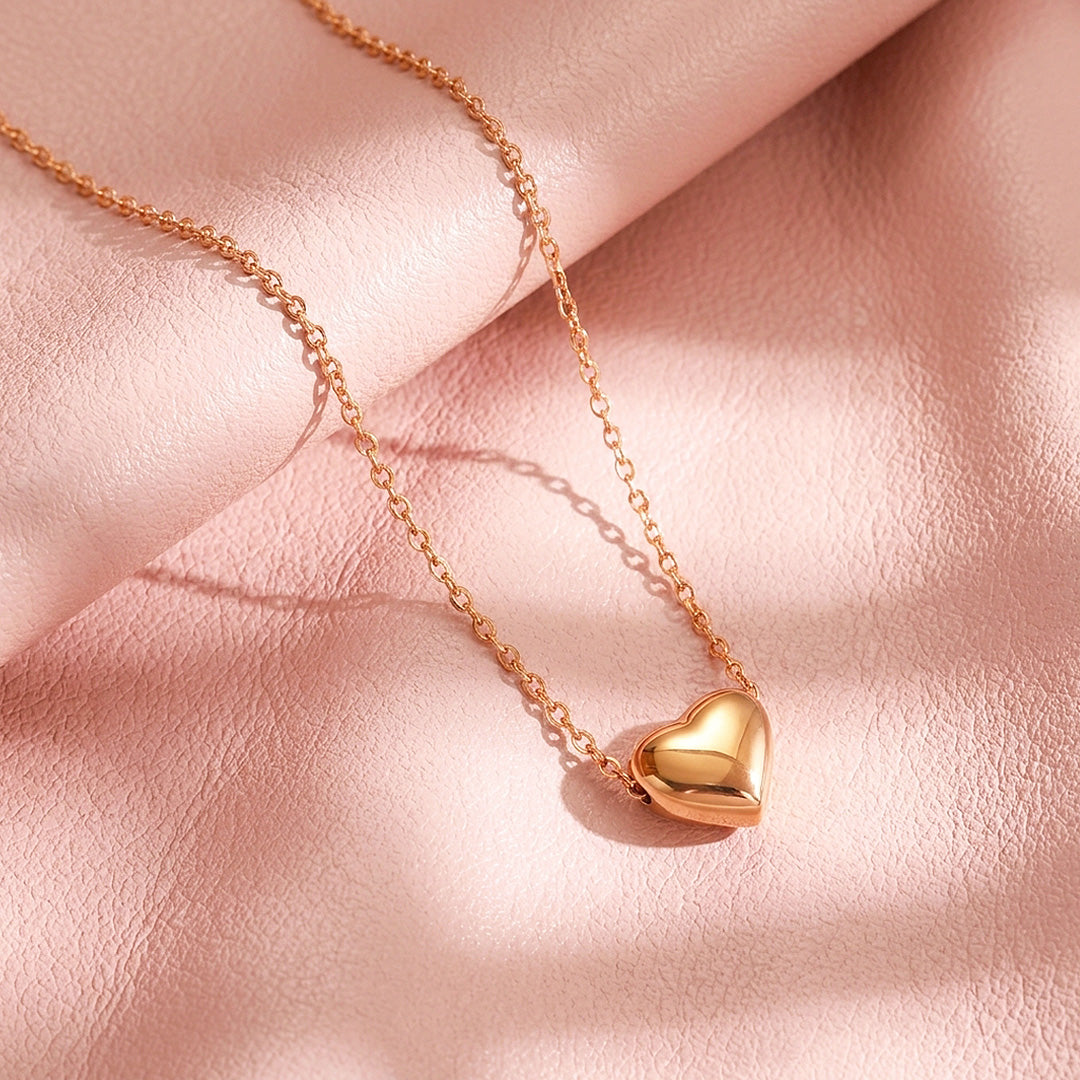 Puffy Heart Pendant Necklace | Luxe4560