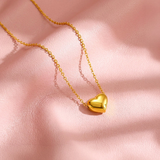 Puffy Heart Pendant Necklace | Luxe4560