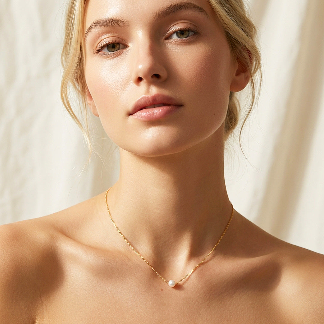 Pearl Cable Chain Necklace | Luxe4562