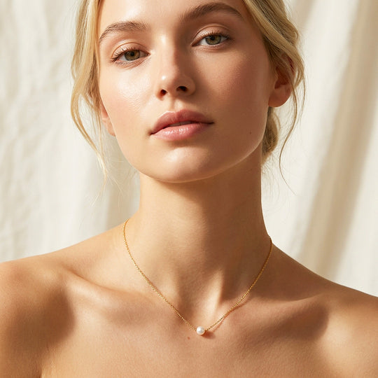 Pearl Cable Chain Necklace | Luxe4562