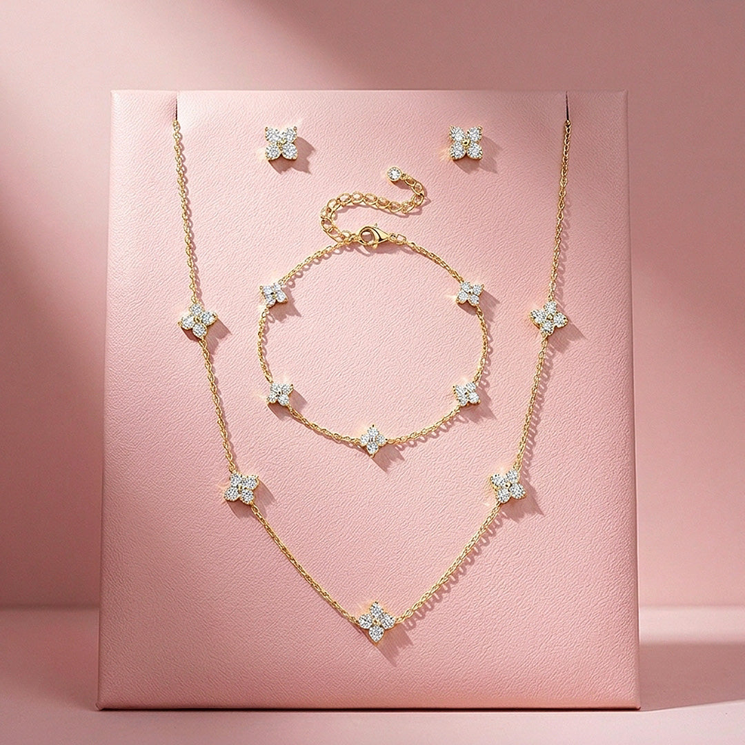Clover Three-Piece Jewellery Set | Luxe4571