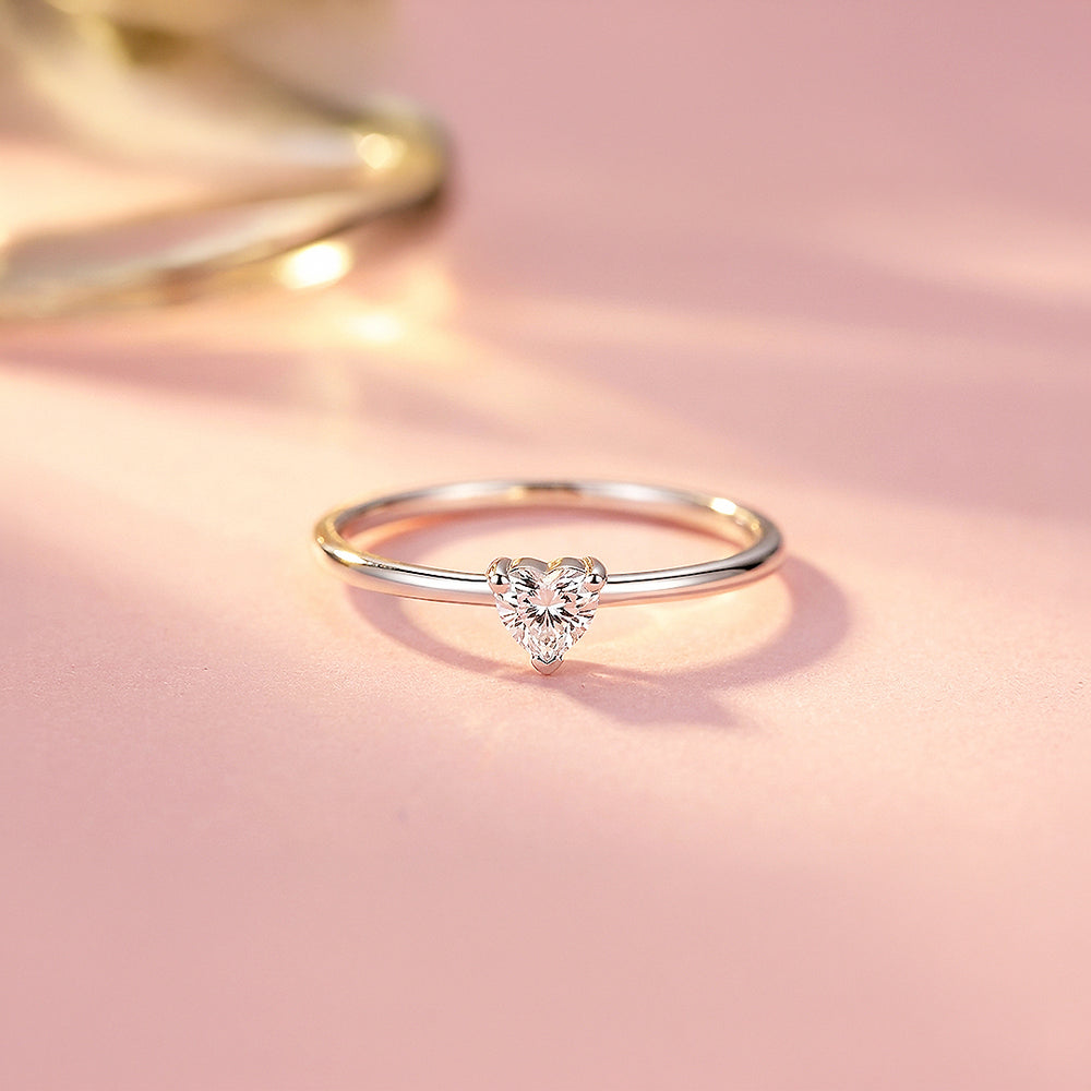 Solitaire Ring | Heart Cut | Diamond Simulant | Luxe5167 - Rings | Singapore Jewellery, Wedding Rings & Gifts | Same Day Delivery | Tiara.com.sg